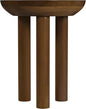 HomePop Walnut Mango Wood 3-Leg End/Side Round Table