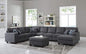 Devion Furniture Meridian Sectional Modular Sofa with Ottoman for Living Room, Apartment, Bedroom, Office, Dorm