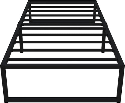 16 Inch Twin Size Bed Frames Heavy Duty Metal Twin Platform Bed Frame No Box Spring Needed, Noise Free, Easy Assembly, Black