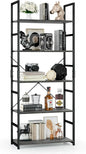 OTK 5 Tier Bookshelf, Tall Bookcase, Office Shelf Storage Organizer, Modern Book Shelf for Living Room, Bedroom, and Home Office, Dark Grey