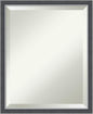 Amanti Art Black Bathroom Mirror for Over Sink, 22x18 Eva Black Silver Thin Rectangle Vanity Mirror, Small Modern Contemporary Frame, Hangs Horizonally and Vertically, Bathroom Wall Decor, Beveled