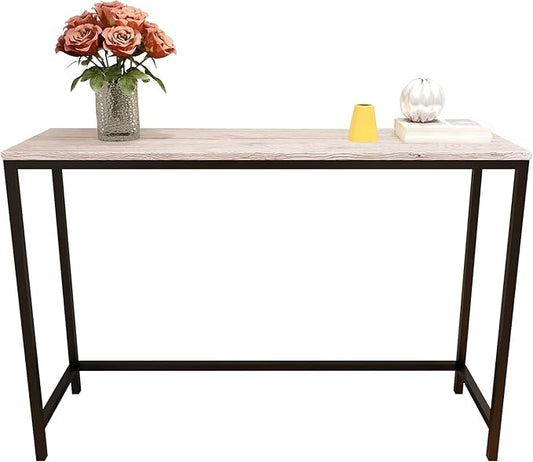 HOMERECOMMEND Sofa End Table Computer Desk Coffee Snack Console Tables for Living Room Or Corridor Hallway Oak