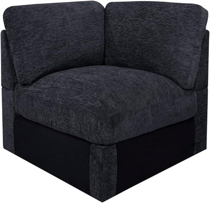 146" Convertible Sectional Sofa Couch,8 Seat Modular Living Room Furniture Sets with 2 Pillows & Movable Ottoman,Chenille Upholstered Cloud Couches,L-Shaped Comfy Sofas,for Living Room,Dark Gray