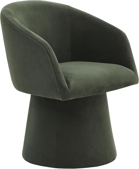 Swivel Dining Chairs Modern Accent Armchair Side Deskchair for Diningroom Vanity Bedroom Livingroom Reading Room,Green,1 Box