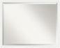Amanti Art White Bathroom Mirror for Over Sink, 24x30 Bethany White Rectangle Vanity Mirror, Large Traditional Wood Frame, Hangs Horizonally and Vertically, Bathroom Wall Decor, Beveled Edge