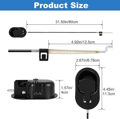 Nonley Heavy-Duty Metal Recliner Pull Handle Replacement with Cable, Universal Recliner Release Couch Handle Fits Most Major Chair Furniture (Exposed Cable Length 4.9inch)