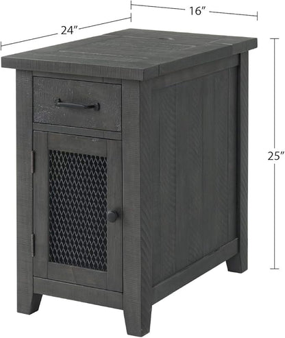 Martin Svensson Home Rustic Chairside Table, Grey