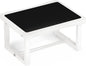 Wooden Step Stool with 500 Pounds, Wide Bed Step Stool for Adults，Wood White Step Stool&Stable Solid Metal Frame for Kitchen, Bedroom, Living Room, Bathroom