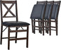 COLAMY Folding Dining Chairs Set of 4, Foldable Chairs with Padded Seats, Wood Folding Dining Room Chairs for Kitchen, Party, Camping, Dark Brown
