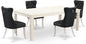East West Furniture LGDA5-LWH-12 5 Piece Dinette Set Contains a Rectangle Kitchen Table with Butterfly Leaf and 4 Polyester Fabric Upholstered Chairs, Linen White