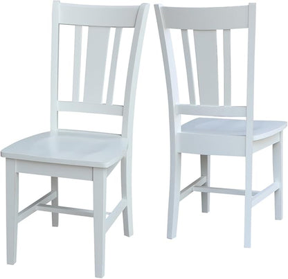 IC INTERNATIONAL CONCEPTS San Remo Splatback Chair, Elegant Dining Room Furniture, Sturdy Wooden Frame, Comfortable Seating, Easy Assembly, Perfect for Home or Office Decor