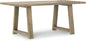 SIMPLIHOME Whitley Dining Table - 72 inch Wide Solid Mango Rectangular Kitchen Table with Trestle Base in Grey Wash, Modern Farmhouse Style for Dining Room or Family Room, Seats 6