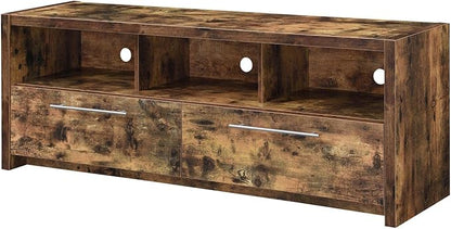 Convenience Concepts Newport Marbella 60 inch TV Stand with Cabinets and Shelves Home_Furniture_and_Decor, Unspecified, Barnwood