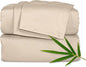 Pure Bamboo Twin Sheets, Genuine 100% Organic Viscose Derived from Bamboo Bed Sheet Set, Luxuriously Soft & Cooling, Double Stitching, Lifetime Quality Promise (Twin, Almond)
