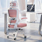 TRALT Ergonomic Office Chair - Desk Chair with Adjustable Headrest Lumbar Support Computer Chair - Mesh Comfy Chair with Flip-up Armrests - Gaming Chairs for Adults Home Office (Leather, Pink)