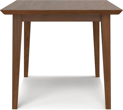 SIMPLIHOME Colby Dining Table, Solid Wood Walnut Veneer in Walnut, 60 x 36 inches, Contemporary-Style Rectangular Kitchen Table for up to 6 People
