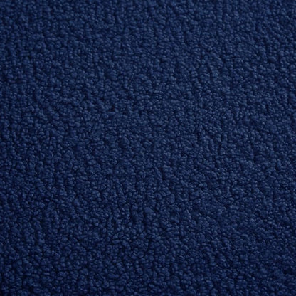 24KF Large Square Couch Ottoman for Living Room, Upholstered Teddy Fabric Padded Cushion Ottoman Table,Large Foot Rest,5088-Teddy Navy