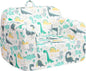 ALIMORDEN Kids Ultra-Soft Snuggle Foam Filled Chair, Single Cuddly Sofa for Boys and Girls, Dinosaur