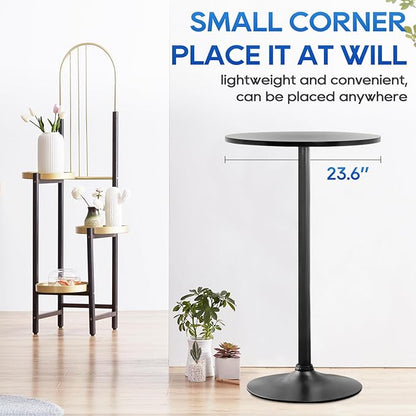 FDW Pub Table 40 Inch Height Cocktail Table Round Bistro Bar Table for Home and Kitchen Dining