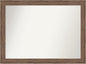 Amanti Art Brown Bathroom Mirror for Over Sink, 32x43 Pia Medium Brown Rectangle Vanity Mirror, X-Large Casual Frame, Hangs Horizonally and Vertically, Bathroom Wall Decor, Non-Beveled Edge