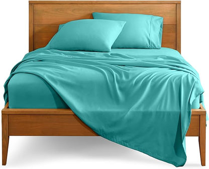 Bare Home Twin XL Sheet Set - College Dorm Size - Luxury 1800 Ultra-Soft Microfiber Twin Extra Long Bed Sheets - Deep Pockets - Easy Fit - Extra Soft - 3 Piece Set - Bed Sheets (Twin XL, Turquoise)