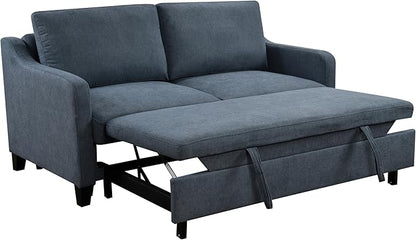 ERYE Modern 3-in-1 Sofa Loveseat Convertible Sleeper Sofabed, Queen Size Upholstered Love Seat Sofa Soft Cushion Daybed with Pull Out Sleeper Couch Bed for Living Room Home Apartment RV