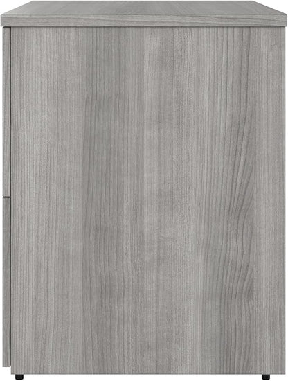 Bush Business Furniture Studio C 2 Drawer Lateral File Cabinet in Platinum Gray - Assembled, Locking Document Storage for Home or Professional Office