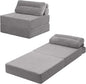 MeMoreCool No More Floor Sleeping Guests 2-in-1 Instant Guest Bed Transforms Studio Living - 5-Second Setup Boneless Design - Machine Washable Grey