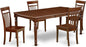 East West Furniture DOCA5-MAH-W 5 Piece Dining Room Table Set Includes a Rectangle Wooden Table with Butterfly Leaf and 4 Kitchen Dining Chairs, 42x78 Inch, Mahogany