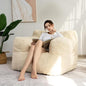 HIGOGOGO Giant Bean Bag Chairs for Adults,Big Comfy Chair Sofa for Bedroom Living Room, Large Lazy Bean Bag Chair with Pocket Armrests for Gaming, Reading