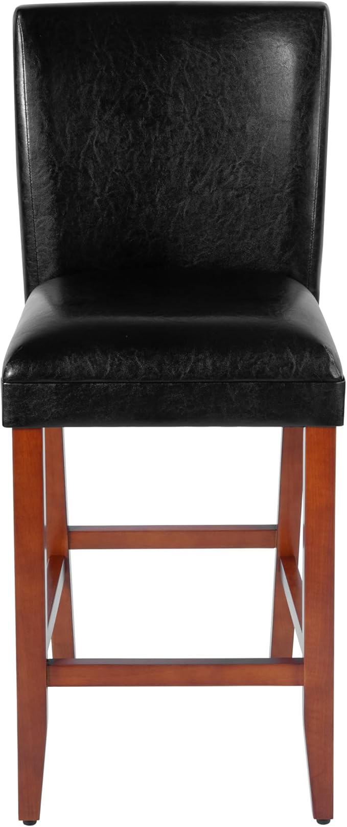 Homepop Home Decor | Classic Counter Height Bar Stools | 29 Inch Bar Stools | Decorative Home Furniture (Black) Single Pack
