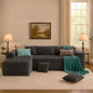 COMHOMA 105”Modular Sectional Sofa with Deep Seat,Cloud Upholstered L-Shape Couch Wide Arms Corduroy Fabric High-Density Foam Chaise Lounge for Living Room No Assembly Required