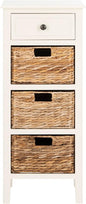 Safavieh American Homes Collection Michaela Side Table, 15" x 11.8" x 35.8", Distressed White