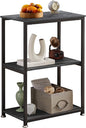 VECELO Tall End Side Table,30" Height Nightstand with 3-Tier Storage Shelf for Living Room Bedroom Office Hallway Study