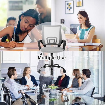 BestOffice Office Chair Ergonomic Cheap Desk Chair Mesh Computer Chair Lumbar Support Modern Executive Adjustable Stool Rolling Swivel Chair for Back Pain (Grey)