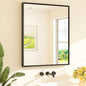 TETOTE Black Mirror for Bathroom Sink 30" x 36" Matte Black Beveled Metal Frame Bathroom Vanity Rectangle Mirror for Wall, Modern Farmhouse, Tempered Glass, Shatterproof, Stronger Frame