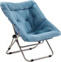 Comfy Folded Chair, Soft Faux Fur Oversized Folding Chair, Flexible Lounge Lazy Chair for Kids Girls Teens Adults, Moon Chair for Dorm Rooms, Bedroom, Living Room