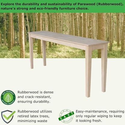 Solid Wood Extended Length Shaker Console Table - 72" Wide
