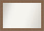 Amanti Art Brown Bathroom Mirror for Over Sink, 29x41 Alta Medium Brown Rectangle Vanity Mirror, Large Country Rustic Frame, Hangs Horizonally and Vertically, Bathroom Wall Decor, Non-Beveled Edge