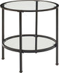 Crosley Furniture Aimee Small Side End Table with Storage Shelf for Living Room, Oil-Rubbed Bronze