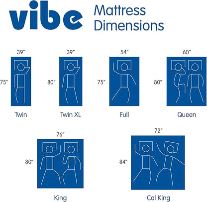 Vibe Gel Memory Foam Mattress, 12-Inch CertiPUR-US Certified Bed-in-a-Box, King, White