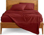 Bare Home Full Extra Long Sheet Set - 1800 Ultra-Soft Microfiber Full XL Bed Sheets - Double Brushed - Deep Pockets - Easy Fit - 4 Piece Set - Bed Sheets (Full XL, Rosewood)