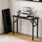 Frylr Small Folding Computer Desk – Portable 35.8 Inch Foldable Laptop Table, Collapsible and Compact for Easy Storage and Fast Setup, Lightweight for Small Spaces, Craft and Study Use, Dark Oak