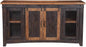 Martin Svensson Home Santa Fe Solid Wood TV Stand, 65", Antique Black and Aged Distressed Pine