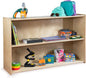 Daycare Shelves for Kids, Bookcase with 2 Shelves for Storage, Wood Furniture for Toddlers, Children, Montessori, Classroom, 47-inch Width