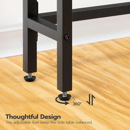 HOOBRO 47.2" Skinny Console Table with Power Outlets, 5.9" Behind Couch Table with Charging Station, Narrow Sofa Table, Long Entryway Table for Living Room, Hallway, Foyer, Greige BG15XG01G1