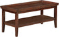 Convenience Concepts Ledgewood Coffee Table 42" - Modern Center Room Accent with Storage Shelf for Transitional, Traditional Living & Family Room, Espresso