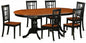 East West Furniture PLNI7-BCH-W 7 Piece Dining Set Consist of an Oval Dining Room Table with Butterfly Leaf and 6 Wood Seat Chairs, 42x78 Inch, Black & Cherry