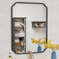 Matte Black Bathroom Vanity Mirror for Over Sink 30" x 40" Modern Rounded Corner Rectangle Wall Mirror Decorative with Non-Rusting Iron Metal Framed (Horizontal/Vertical)
