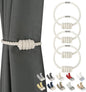 BEL AVENIR Magnetic Cotton Curtain Tiebacks, Decorative Drapery Holdbacks Modern Woven Tie-Backs with Exquisite Knot (Cotton, 4 Pack)